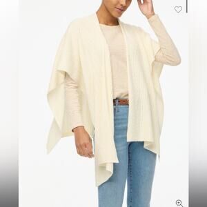 J.Crew Lightweight cable-knit poncho